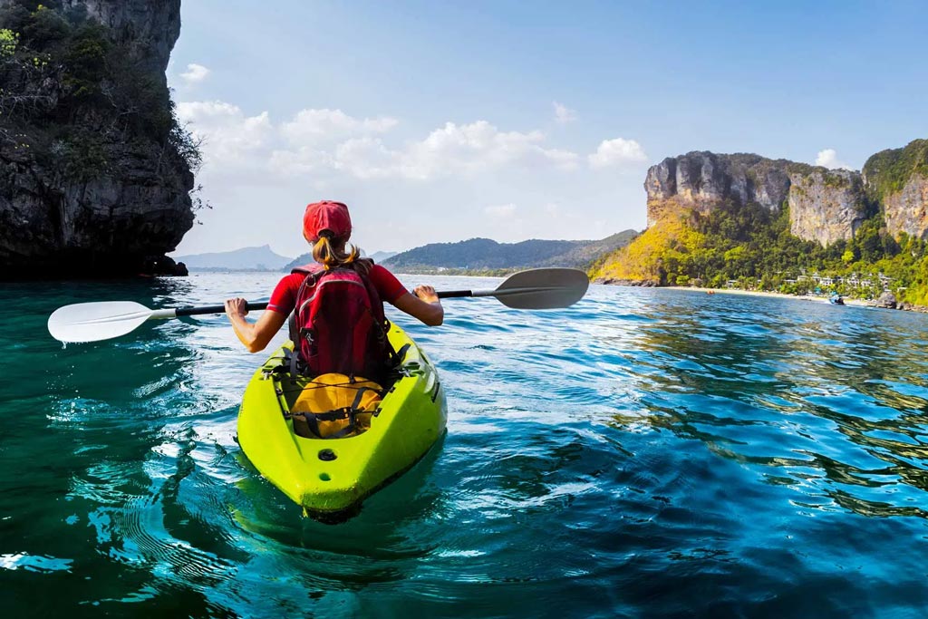 Kayaking offers a serene way to see Ao Nang's coast