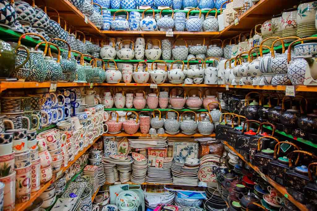 Pottery products in Bat Trang village